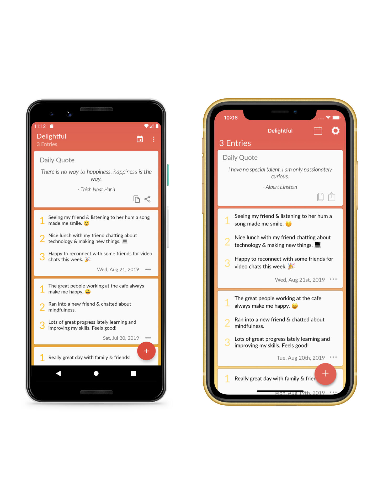 Delightful Gratitude Journal App: Practice Gratitude &amp; 3 Good Things